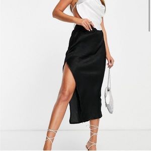 Public Desire thigh slit midi skirt